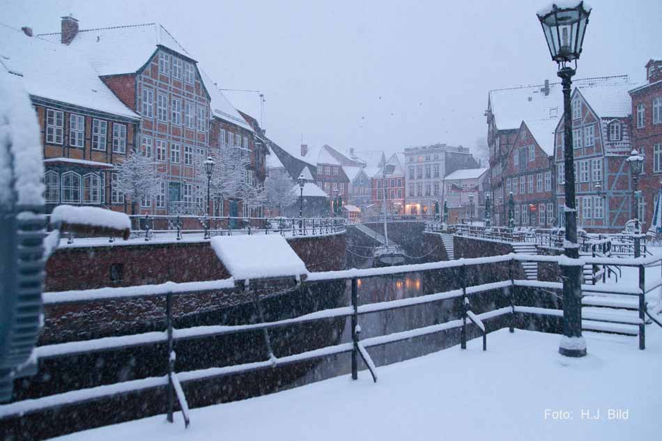 Stader Fischmarkt im Schnee