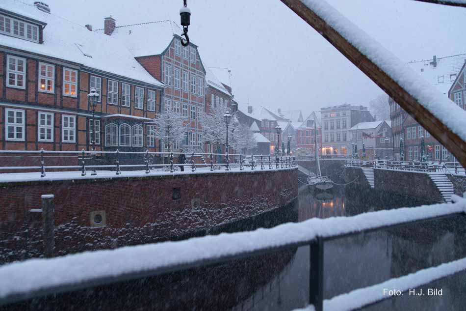 Stader Fischmarkt im Schnee