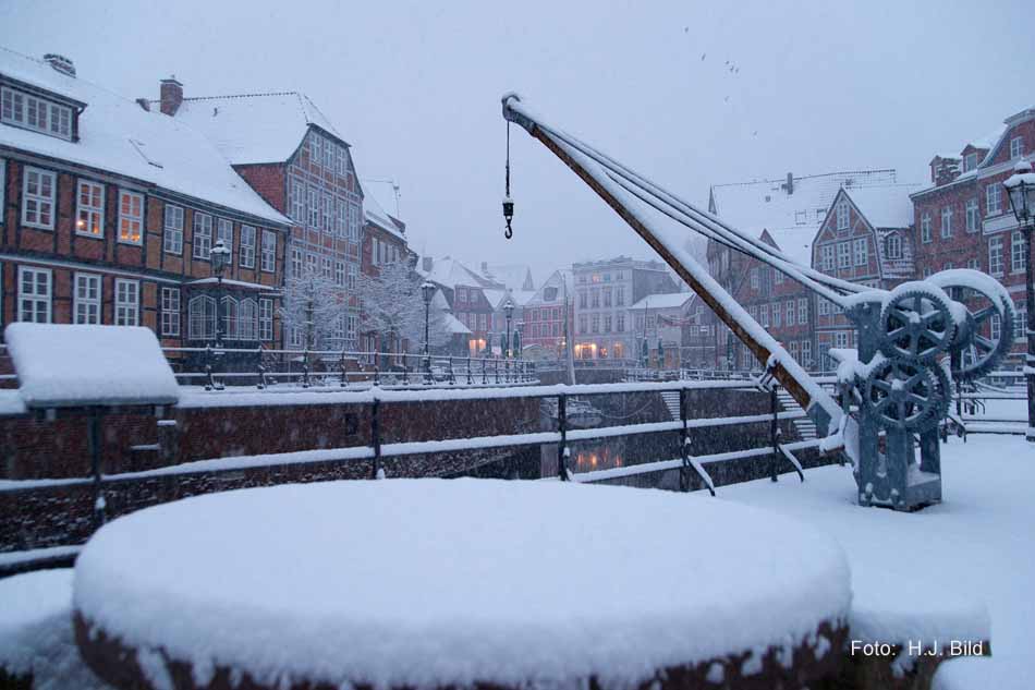 Stader Fischmarkt im Schnee