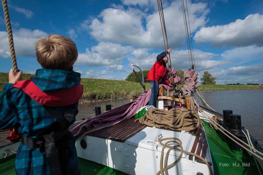 Segel-Ausflug mit dem Ewer Wilhelmine