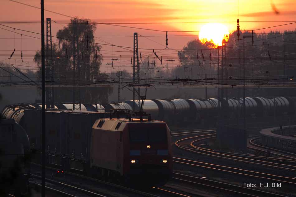 Morgenroete und Sonnenaufgang