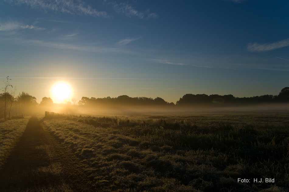 Morgenroete und Sonnenaufgang